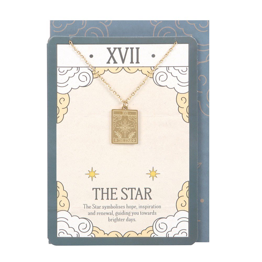 Necklace // The Star Vintage Tarot  w/Greeting Card
