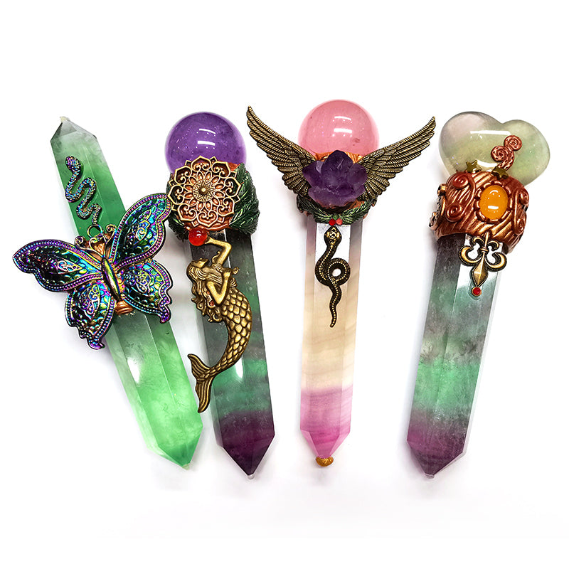 Crystal WInged Wand // Large // Assorted