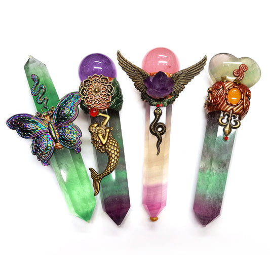 Crystal WInged Wand // Large // Assorted