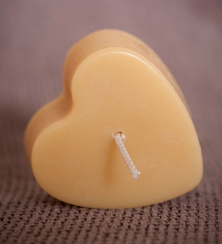 Wattle Grove Beeswax Candle // Novelty Heart