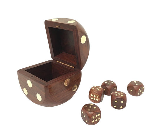 Wooden Dice Box - (WDS115) - Vintage World Australia - 1