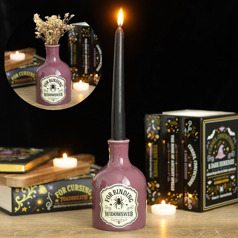 Candle Holder // Widowsweb Potion Bottle Vase