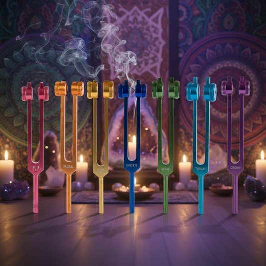 Tuning Fork // Chakra With Velvet Bag & Mallet