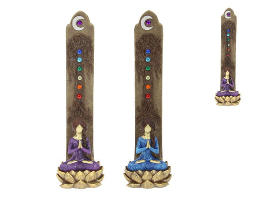 Figurine // Meditating Yoga Lady on Tree of Life