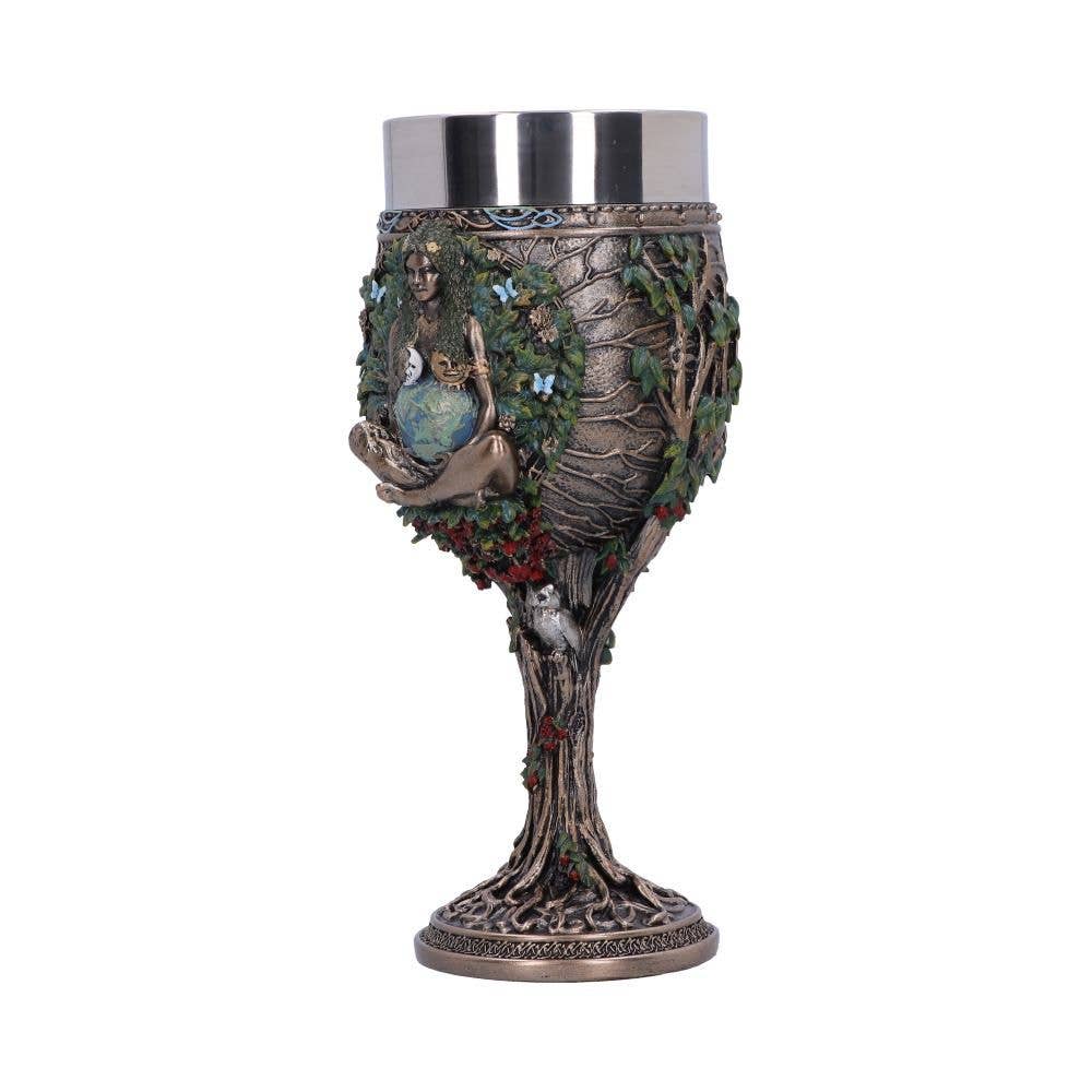 Bronze Mother Earth Goblet 20cm