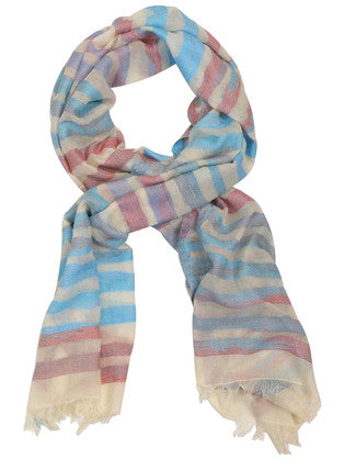 Mercerised Cotton Scarf // Multi Stripe