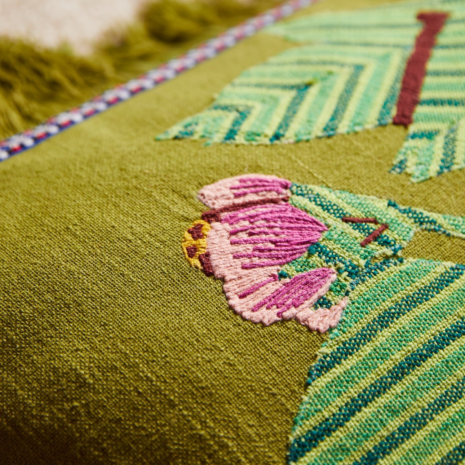 Vivi Appliqu√© Cushion - Juniper Feather Insert