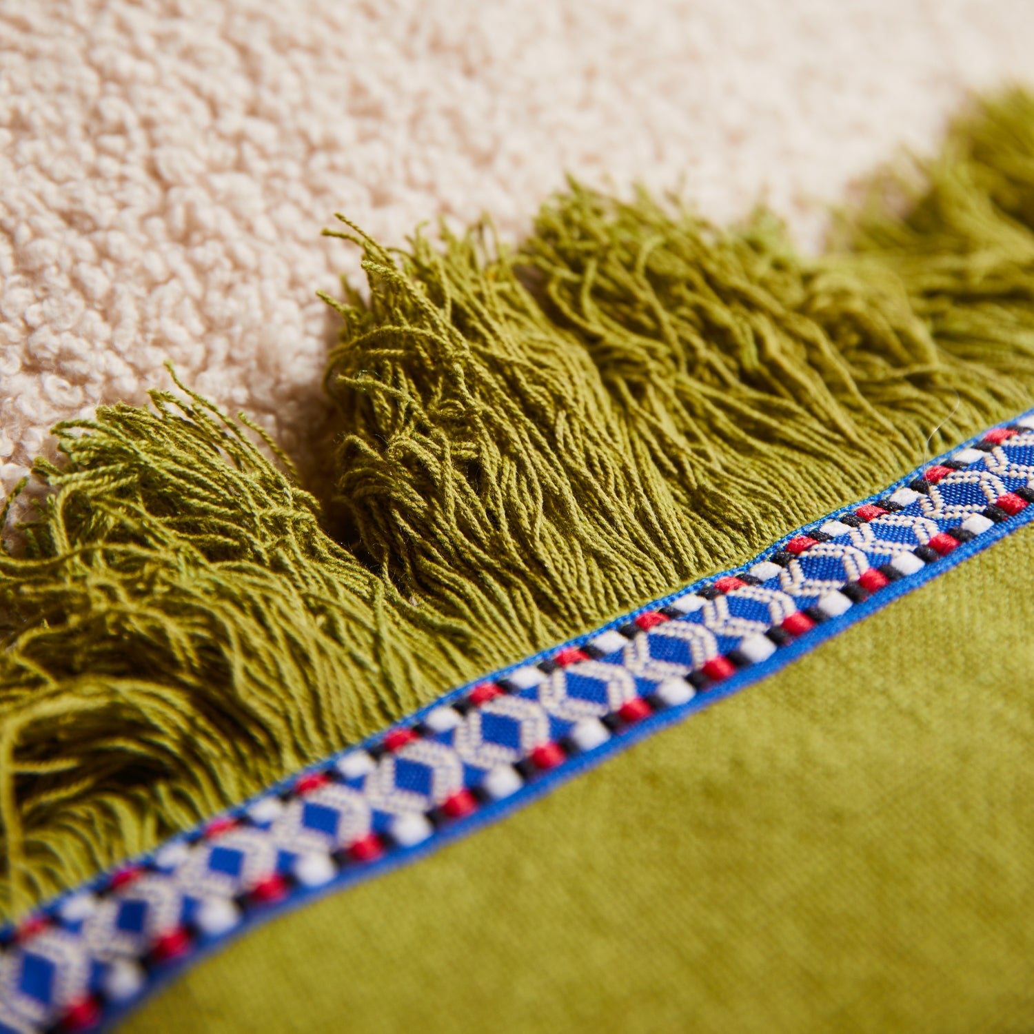 Vivi Appliqu√© Cushion - Juniper Feather Insert