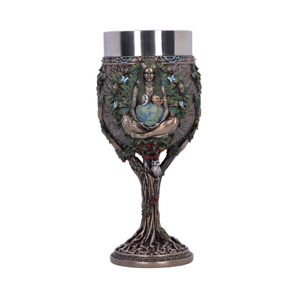 Bronze Mother Earth Goblet 20cm