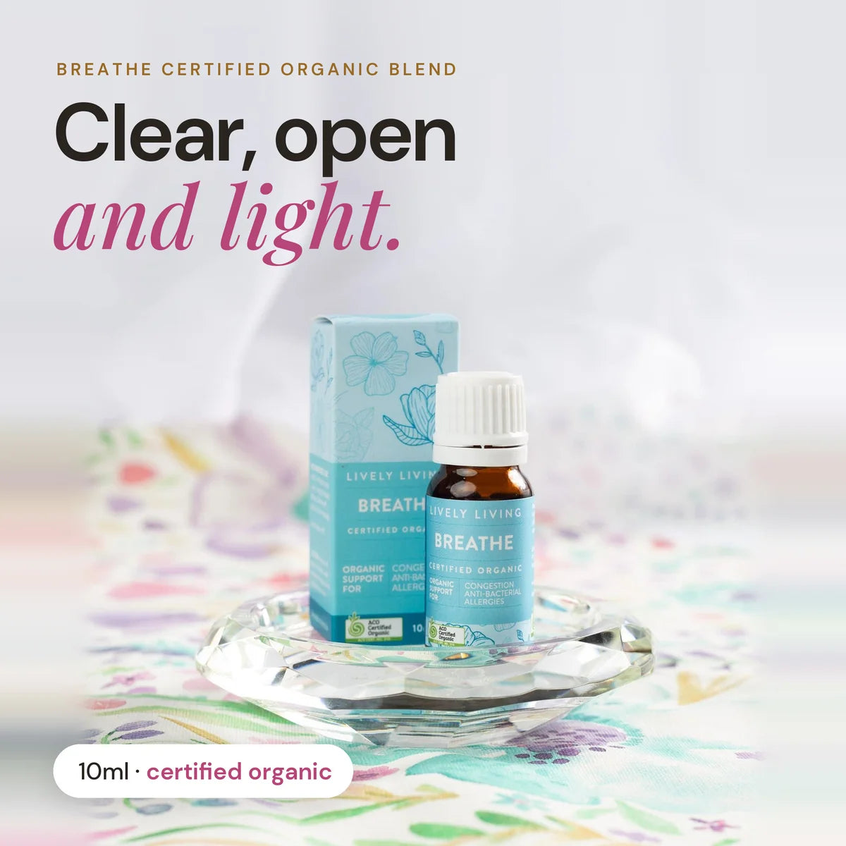 Lively Living // Breathe ACO Certified Organic Essential Oil // 10ml