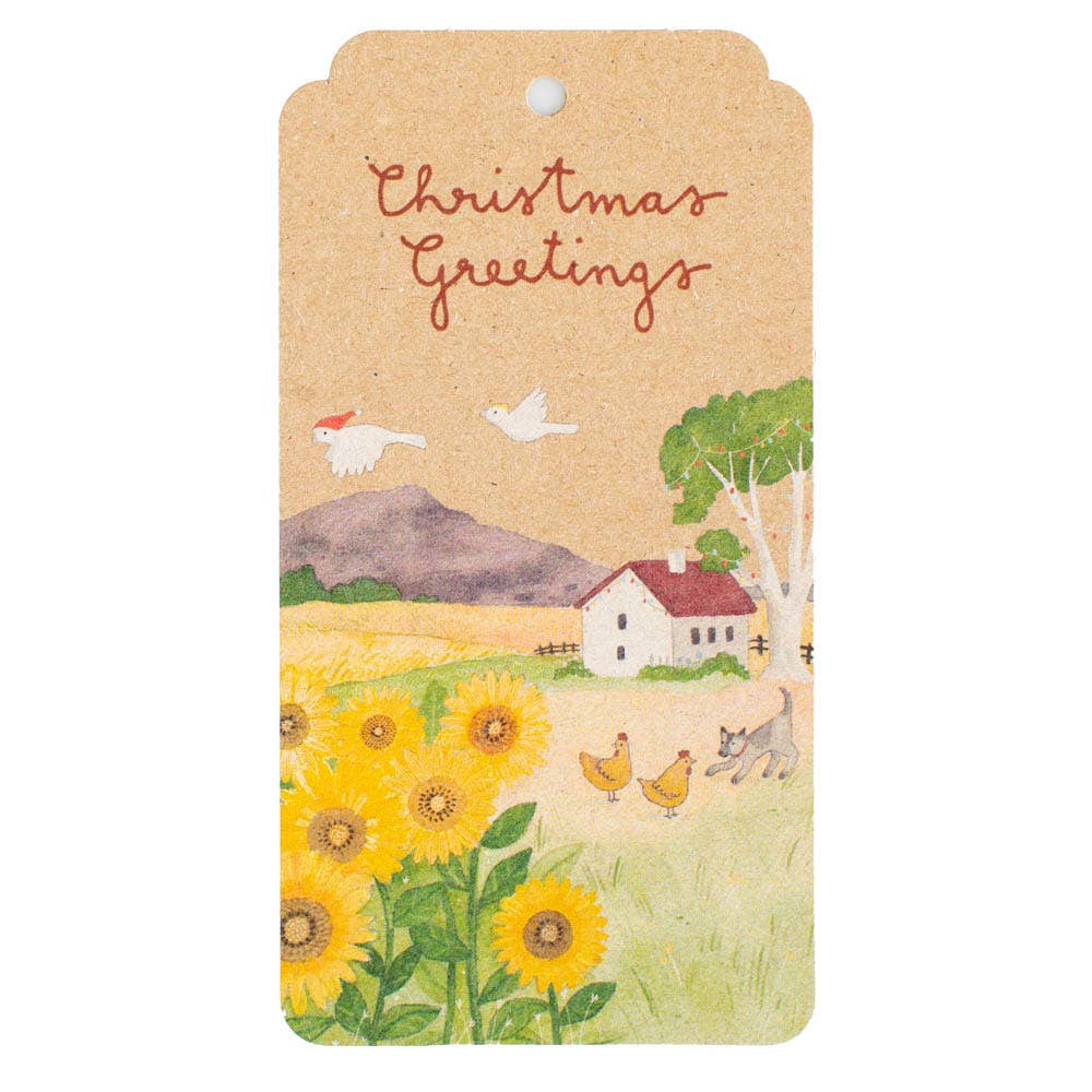 Christmas Sunflower Gift Tag