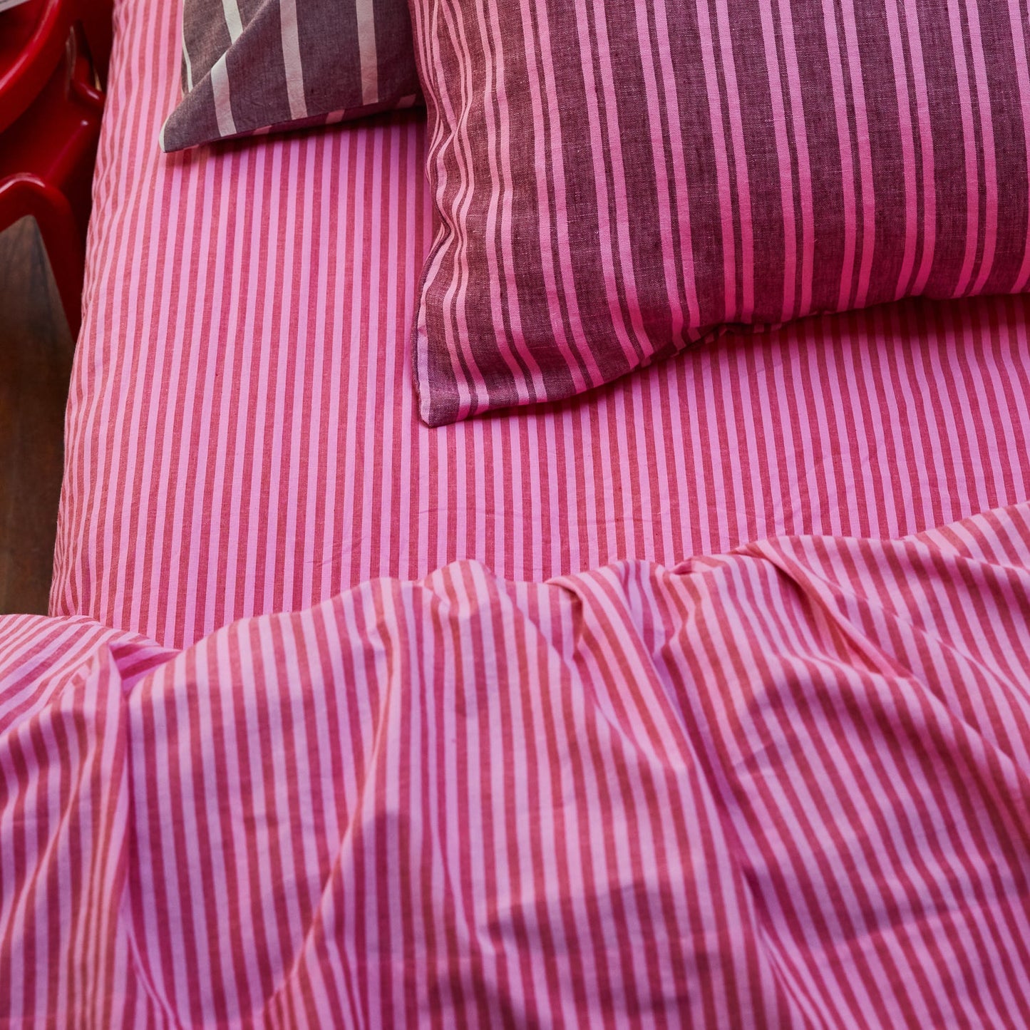 Cordell Cotton Sheets - Scarlet Flat Sheet / Single