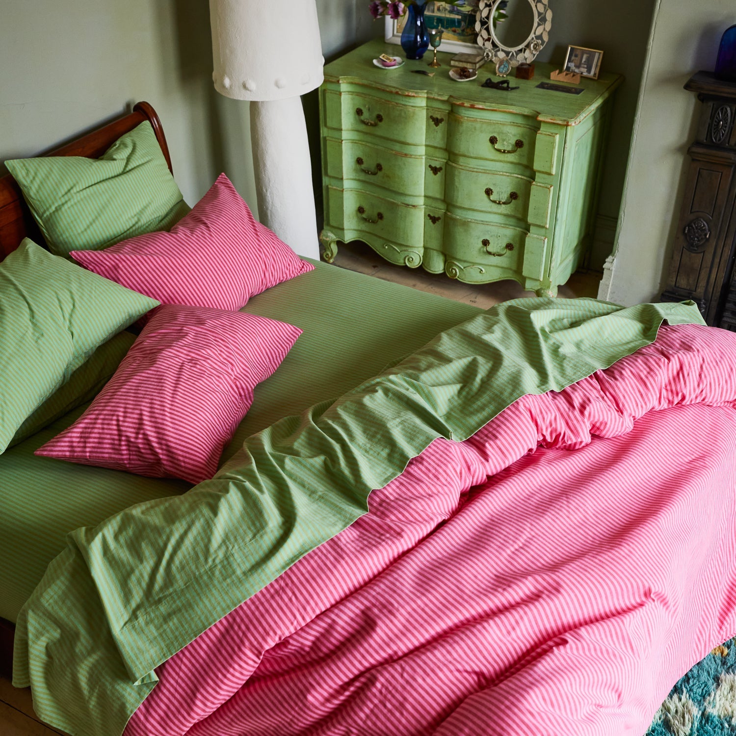 Cordell Cotton Pillowcase Set - Scarlet Standard