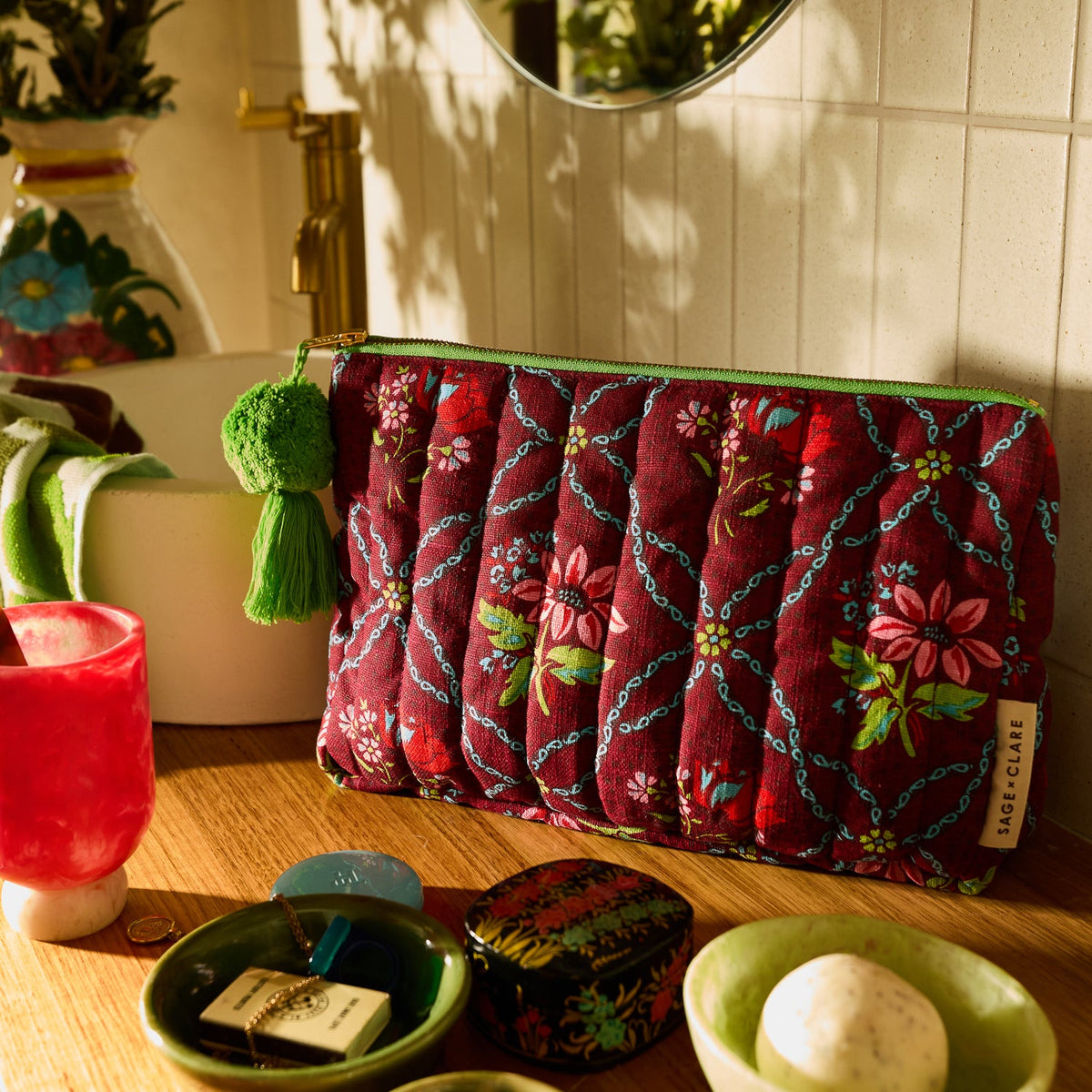Cosmetic Bag // Norali Quilted // Sienna