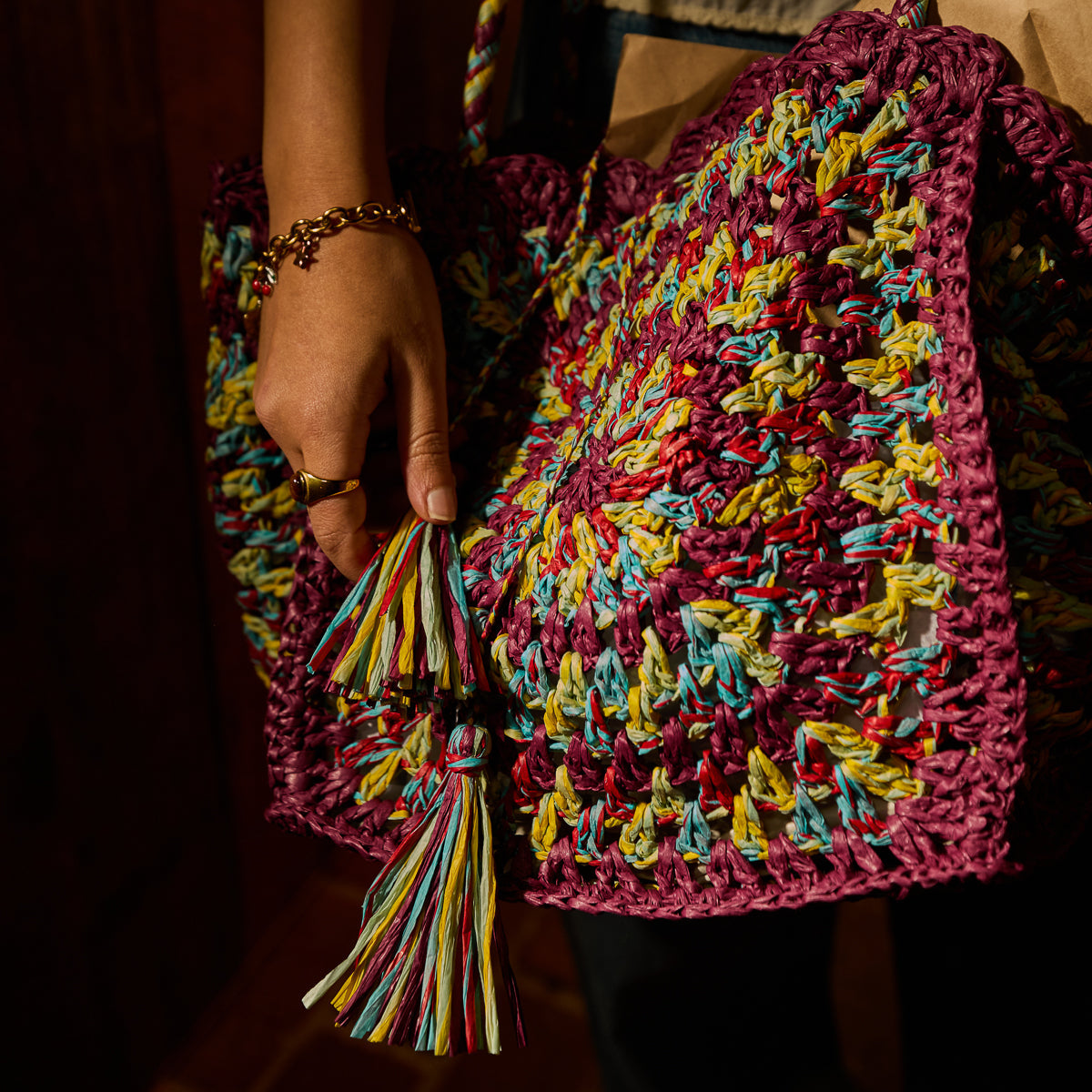 Crochet Bag // Solara // Burnt Cherry