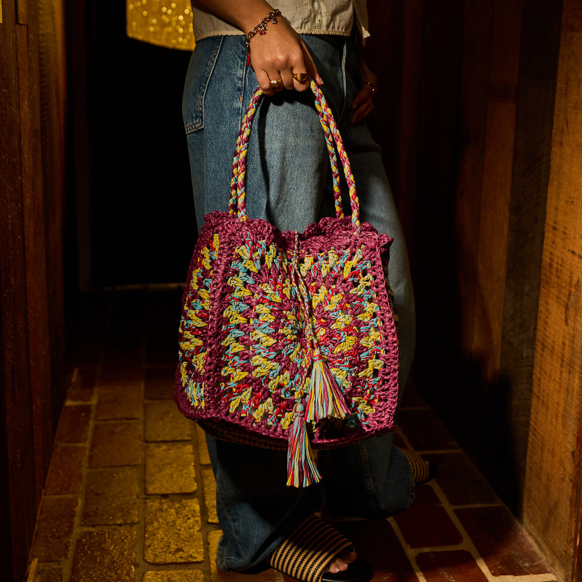 Crochet Bag // Solara // Burnt Cherry