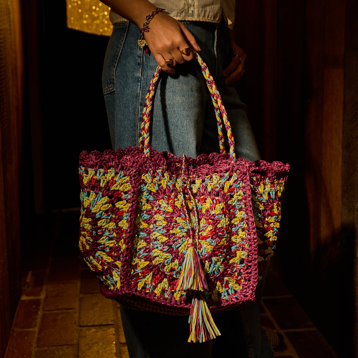 Crochet Bag // Solara // Burnt Cherry