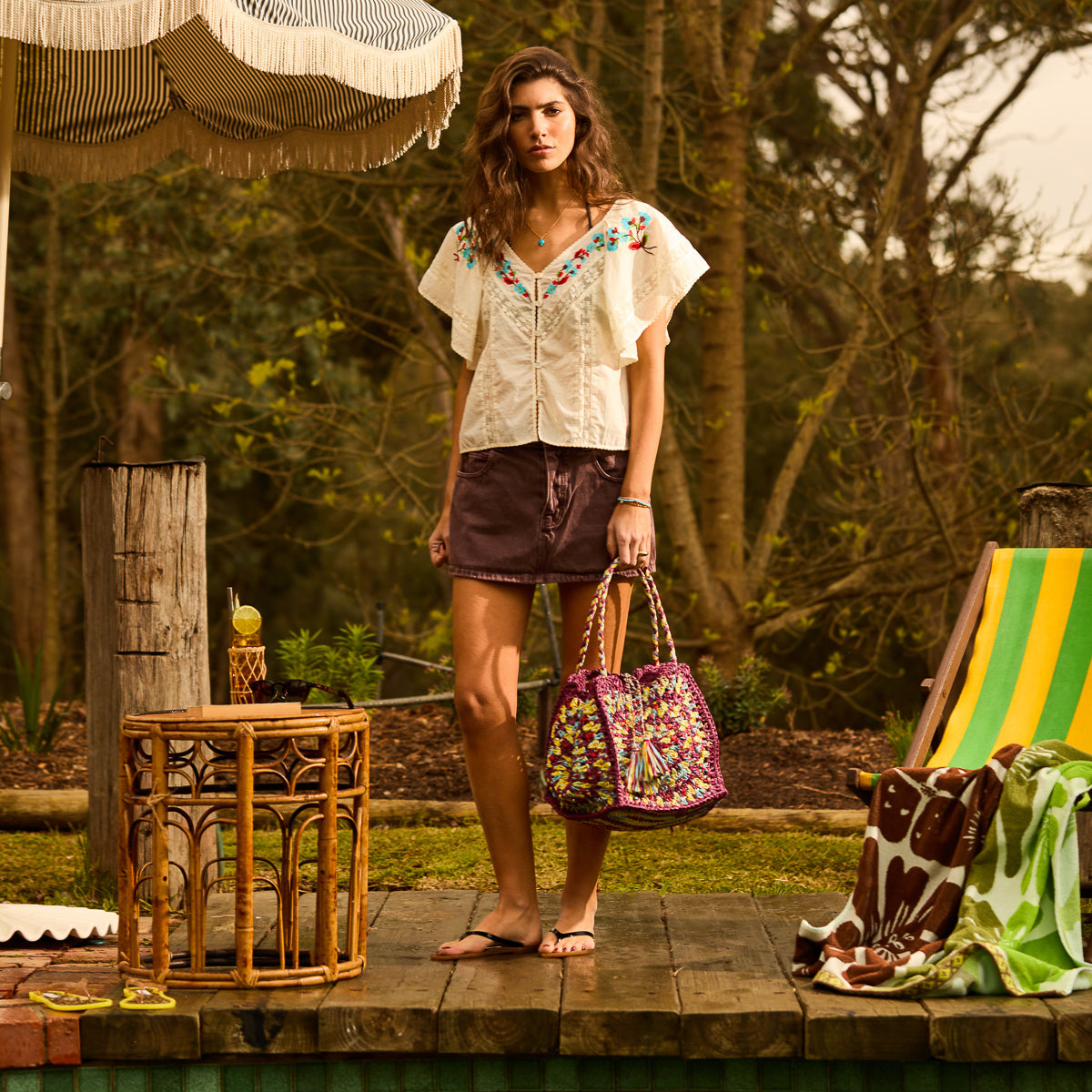 Crochet Bag // Solara // Burnt Cherry