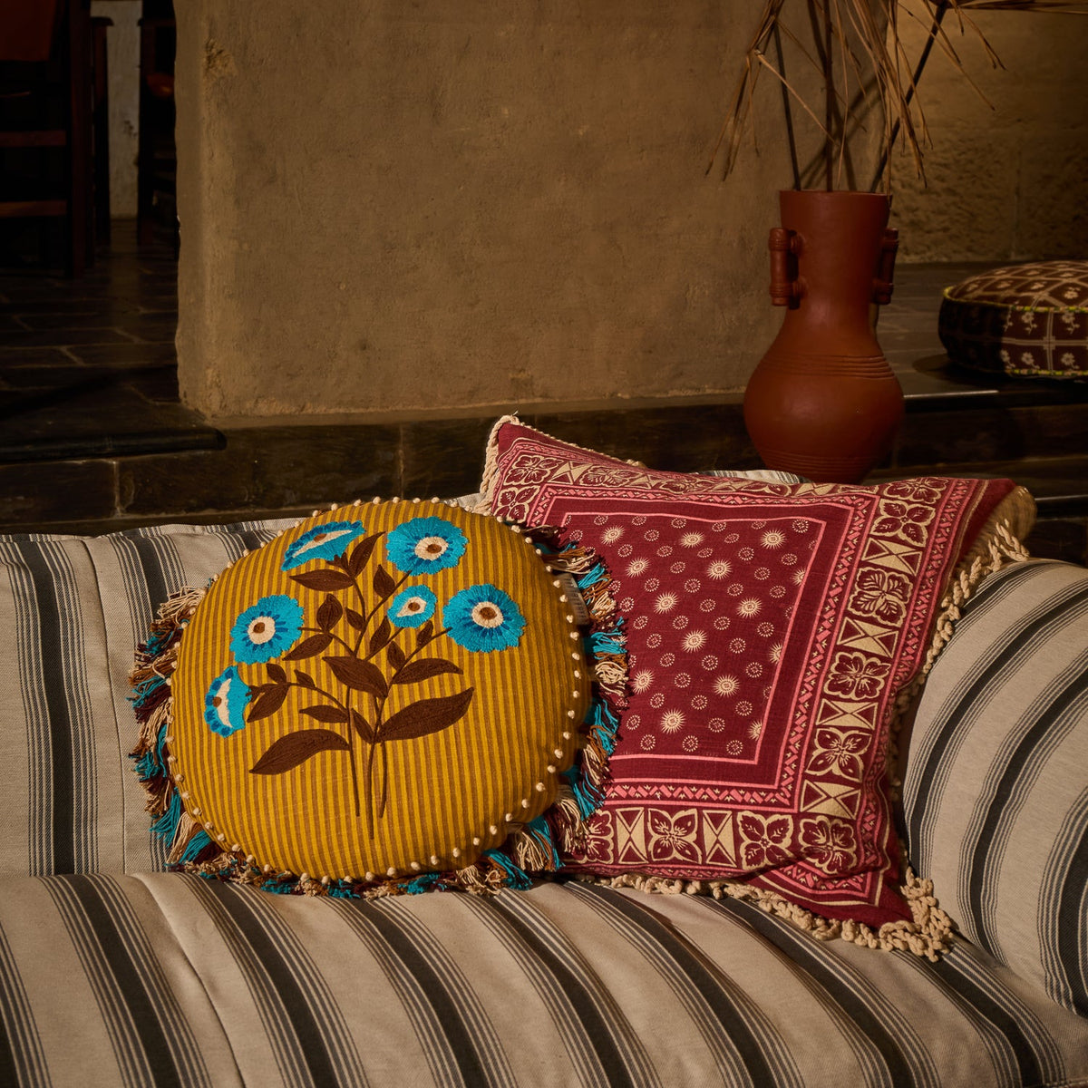 Embroidered Cushion // Layla