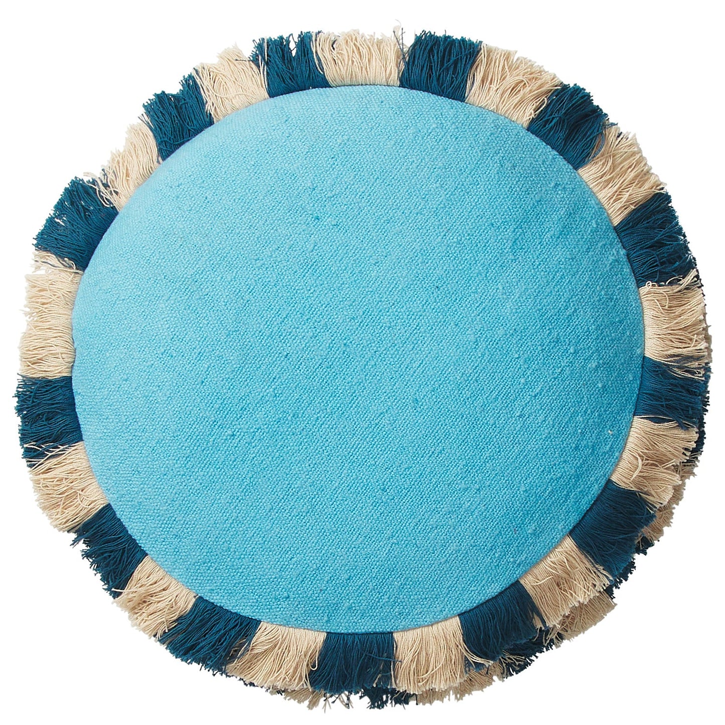 Reese Round Cushion - Turquoise Feather Insert