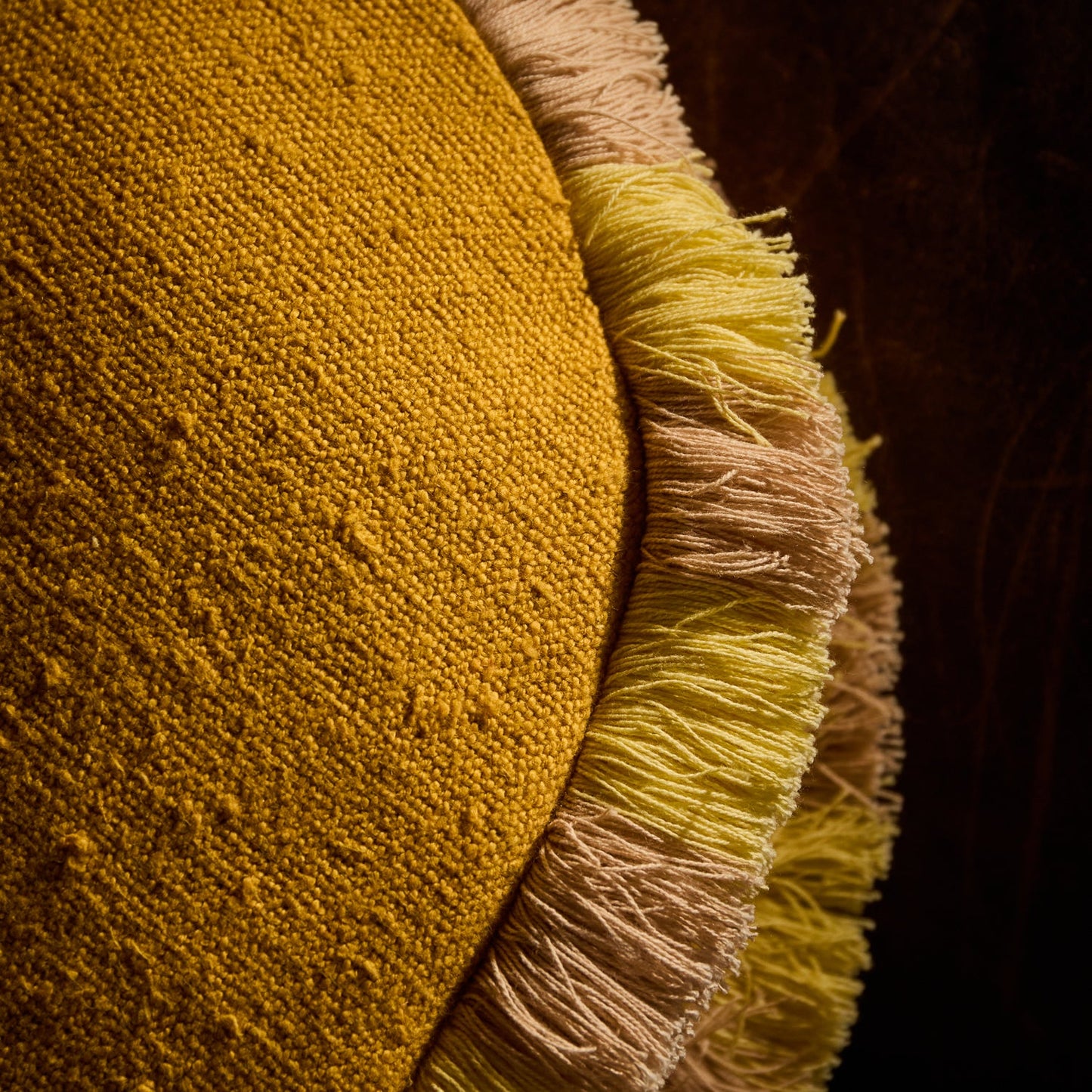 Reese Round Cushion - Ochre Feather Insert