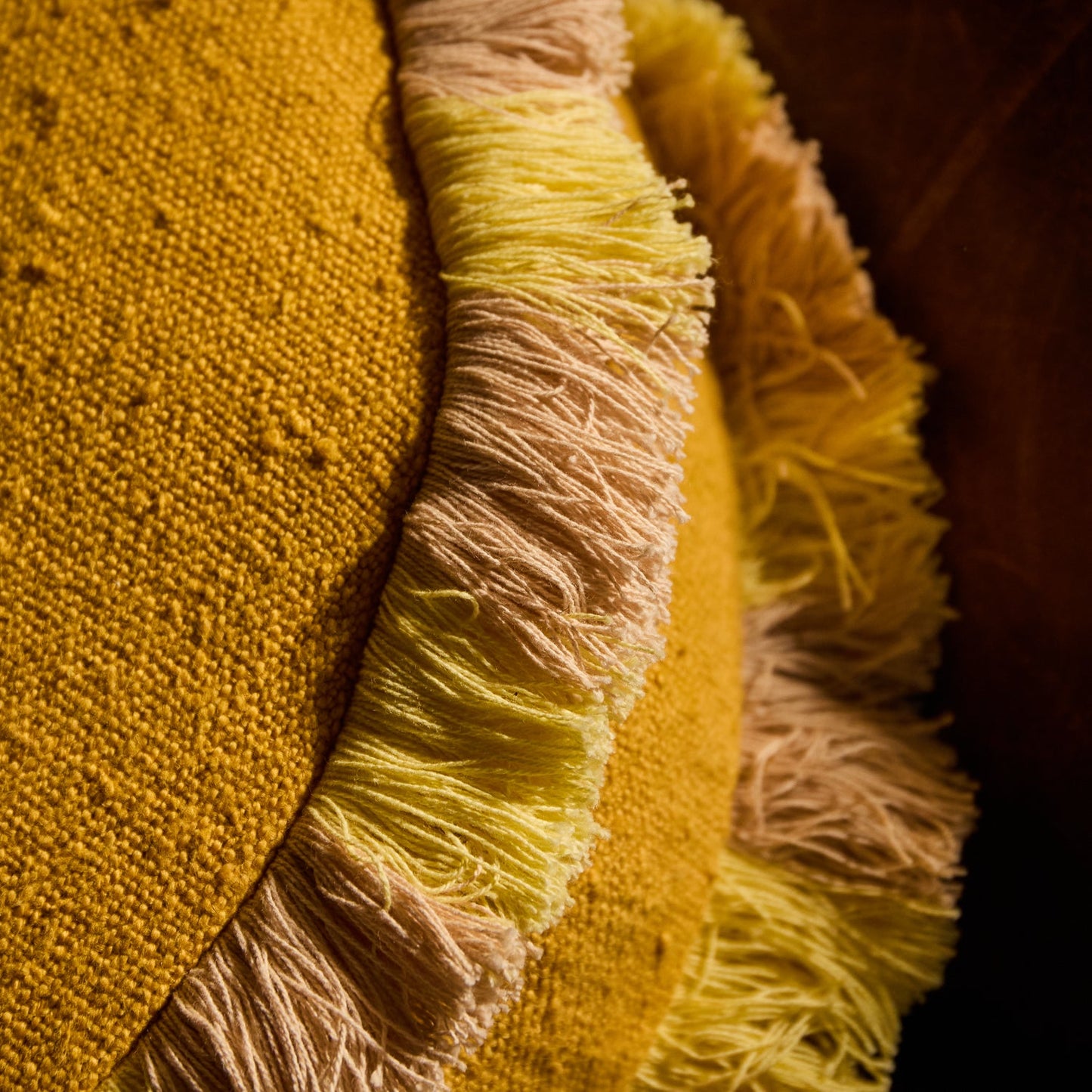 Reese Round Cushion - Ochre Feather Insert