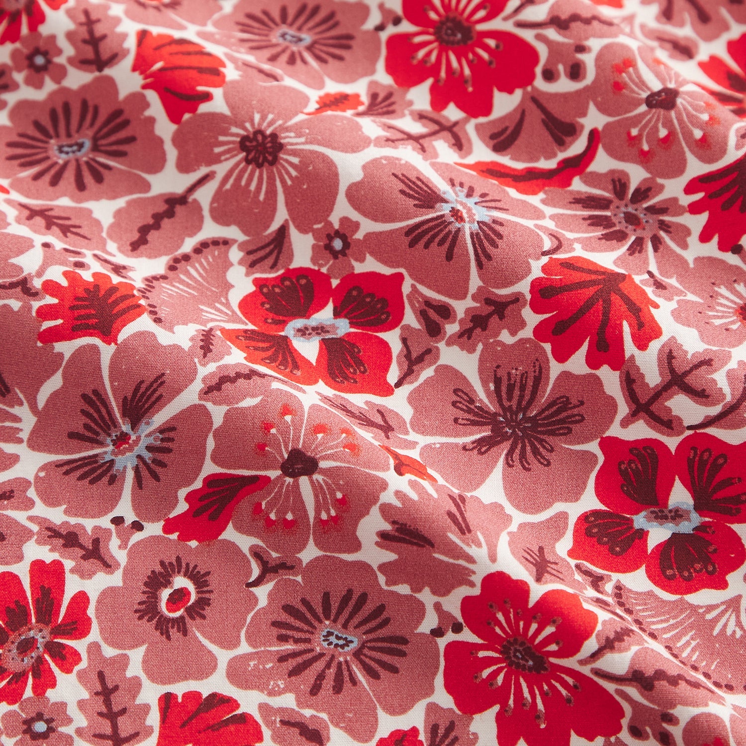 Magnolia Cotton Euro Pillowcase Set - Poppy