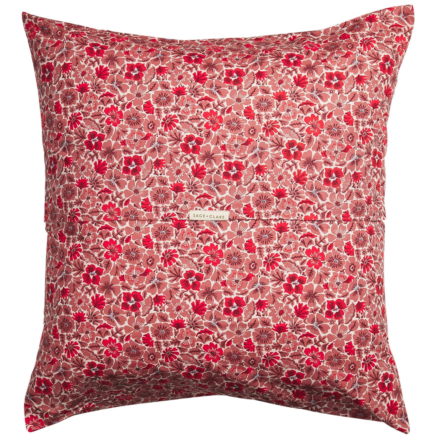 Magnolia Cotton Euro Pillowcase Set - Poppy