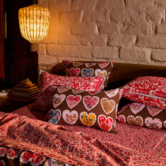 Loretta Cotton Pillowcase Set // Umber