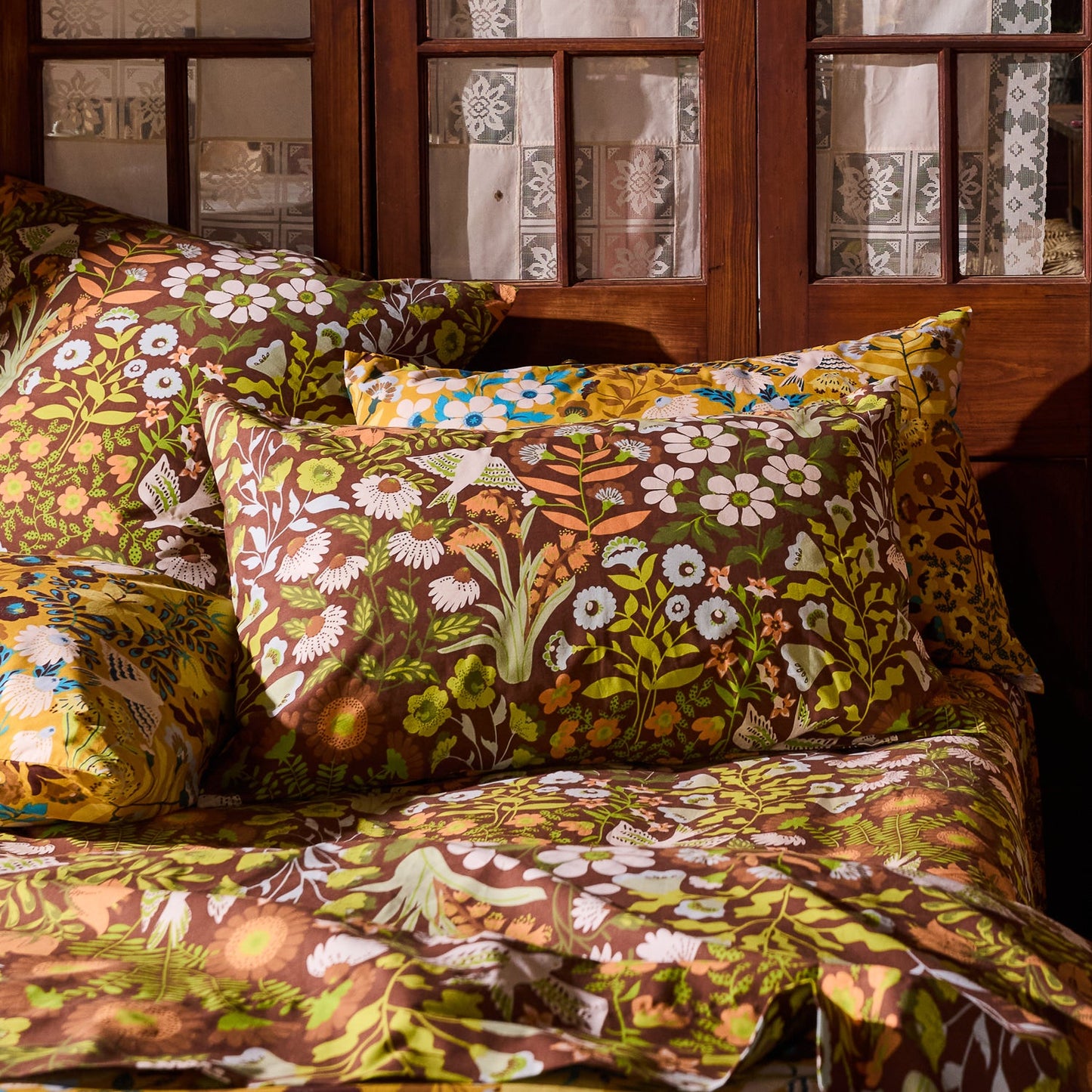 Sloane Cotton Pillowcase Set - Umber Standard