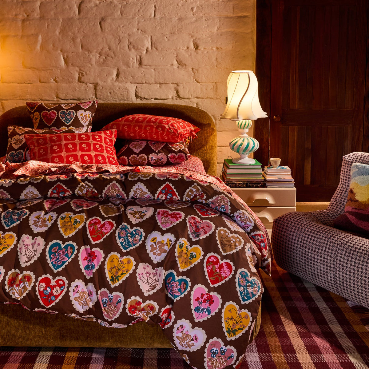 Loretta Cotton Quilt Cover // Umber