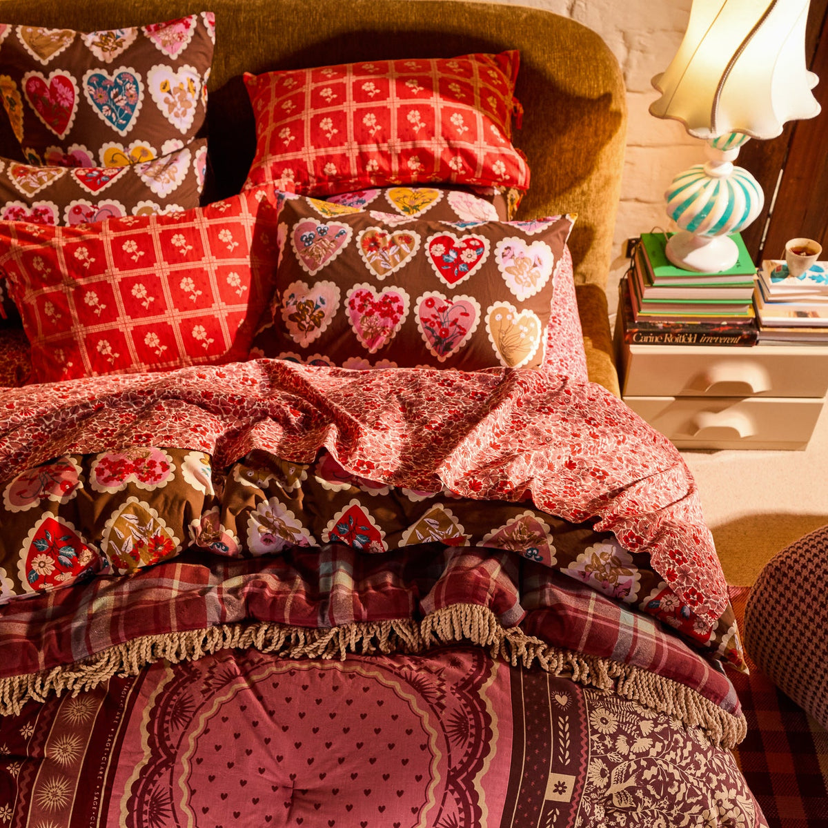 Loretta Cotton Quilt Cover // Umber