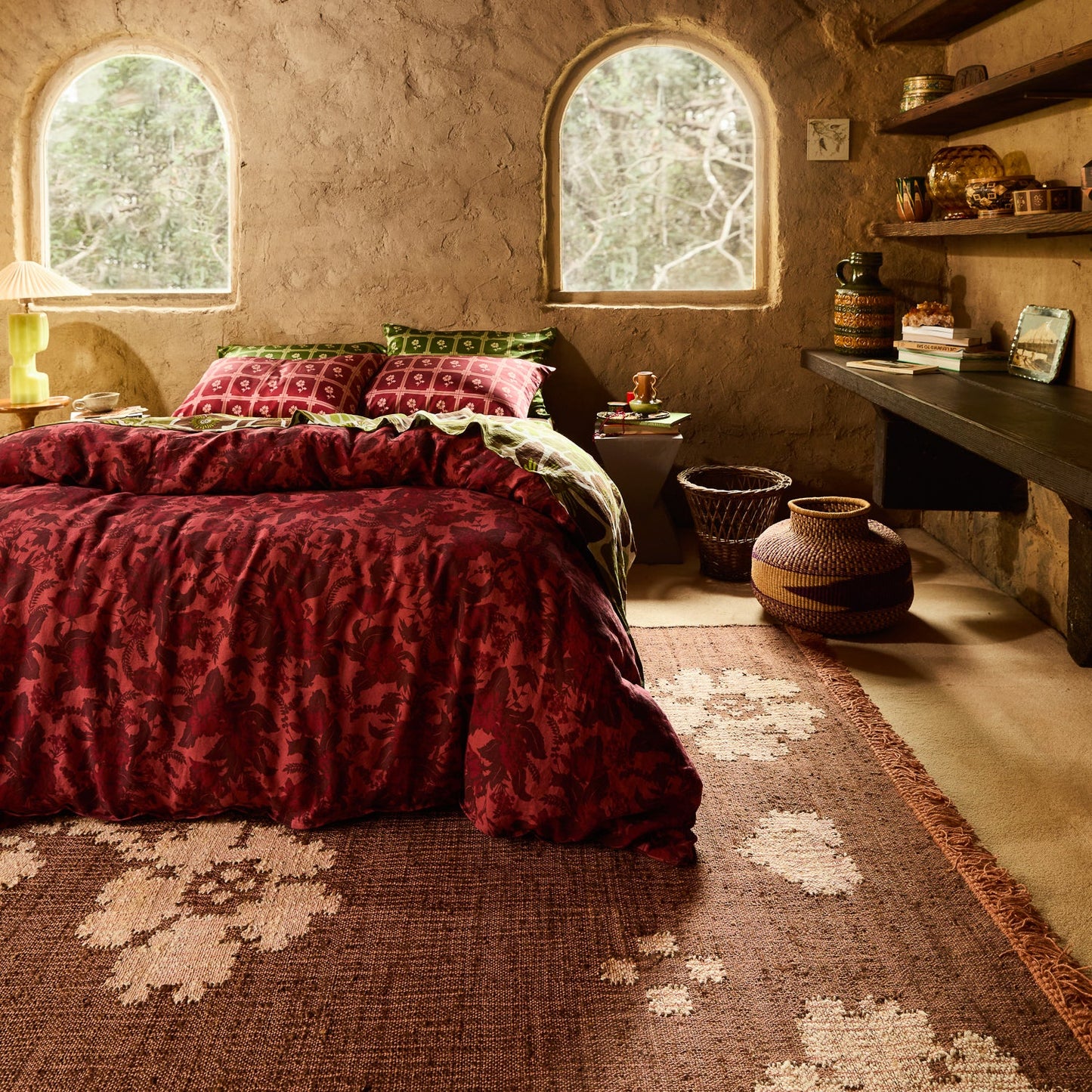 Sierra Linen Quilt Cover - Terracotta Queen