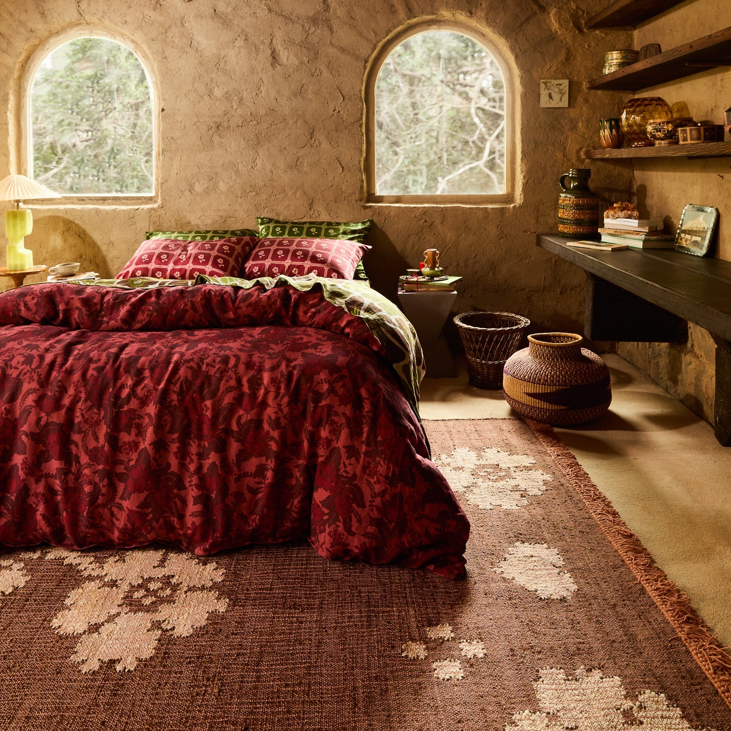 Sierra Linen Quilt Cover - Terracotta Queen