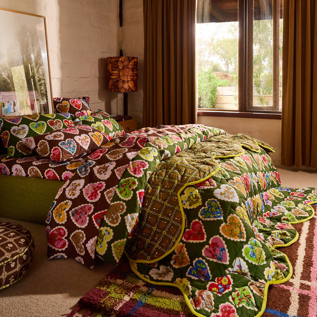 Loretta Cotton Quilt Cover // Hunter Green