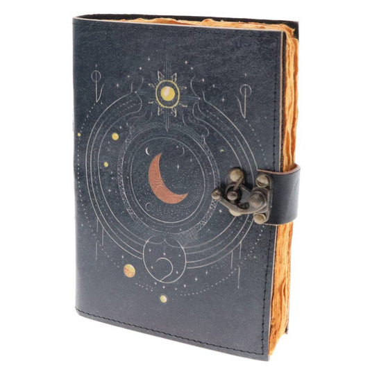 LEATHER JOURNAL - Lunar Energy Print 12cm x 17cm