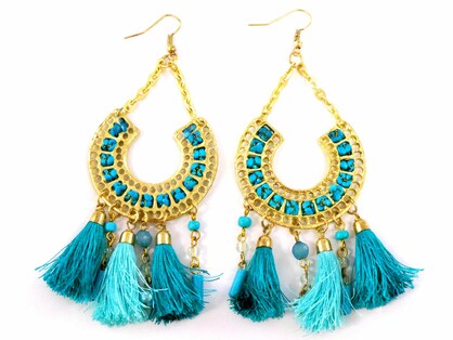 Earrings // Turquoise With Tassles