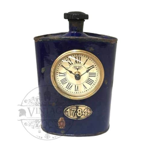 Old Iron Drinking Flask Clock