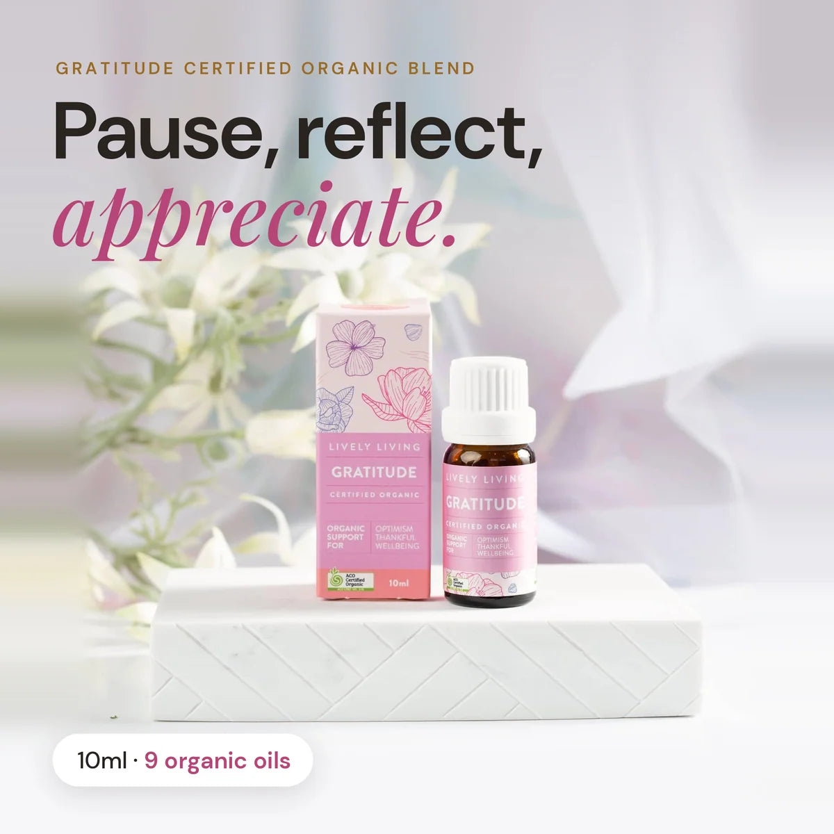Lively Living // Gratitude ACO Certified Organic Essential Oil // 10ml