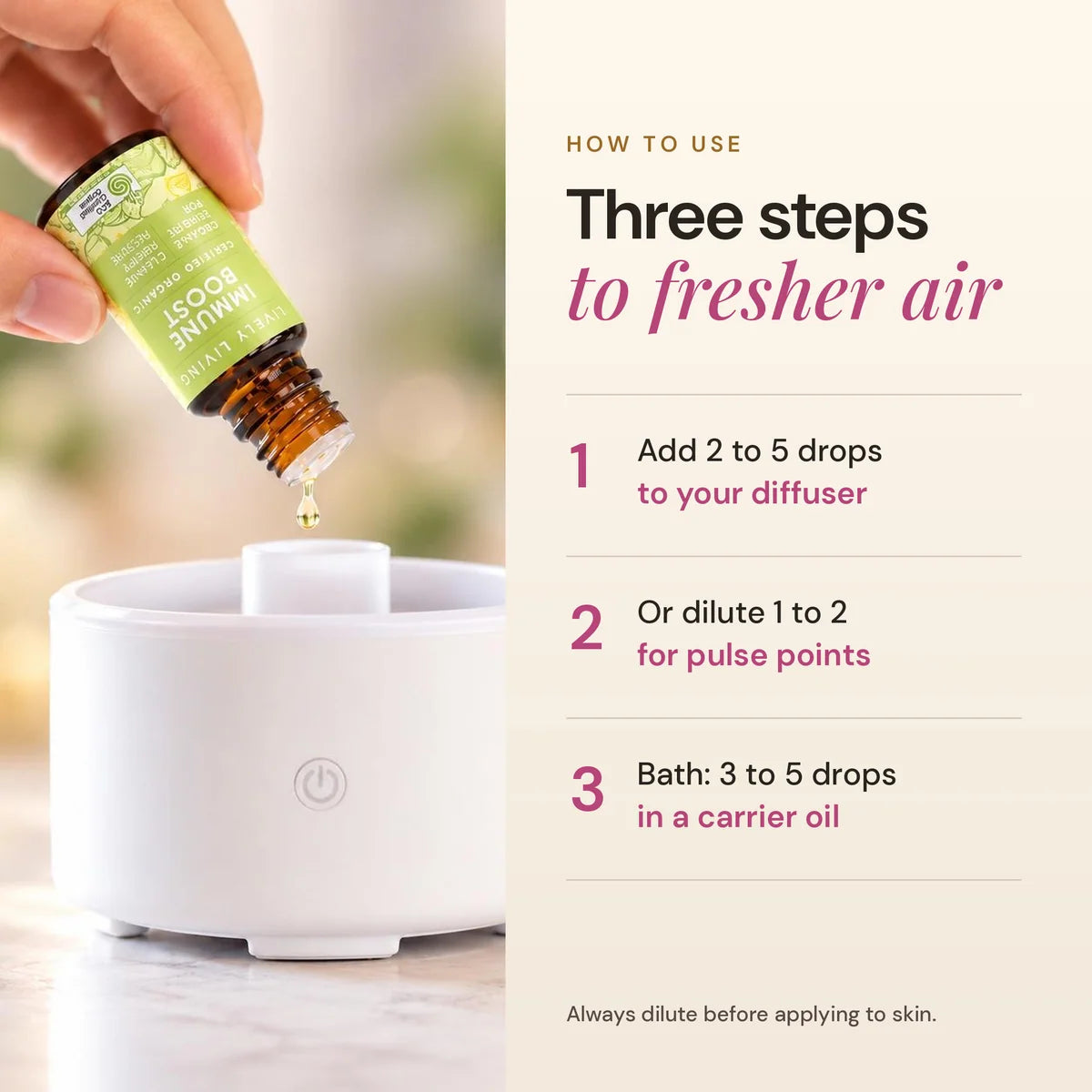 Lively Living // Immune Boost ACO Certified Organic Essential Oil // 10ml