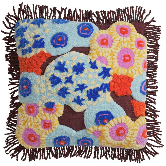 Cora Tufted Cushion // Garnet