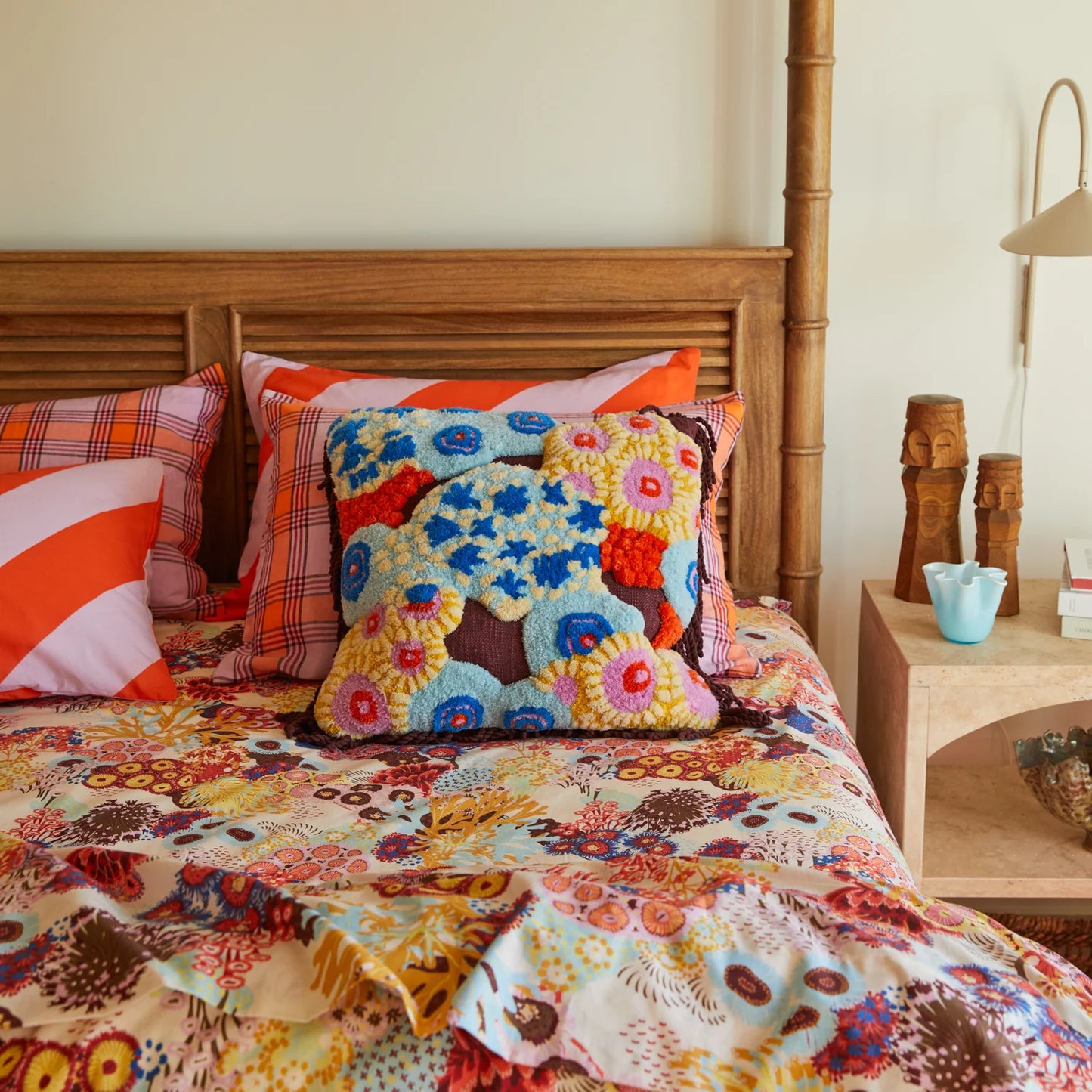 Cora Tufted Cushion // Garnet