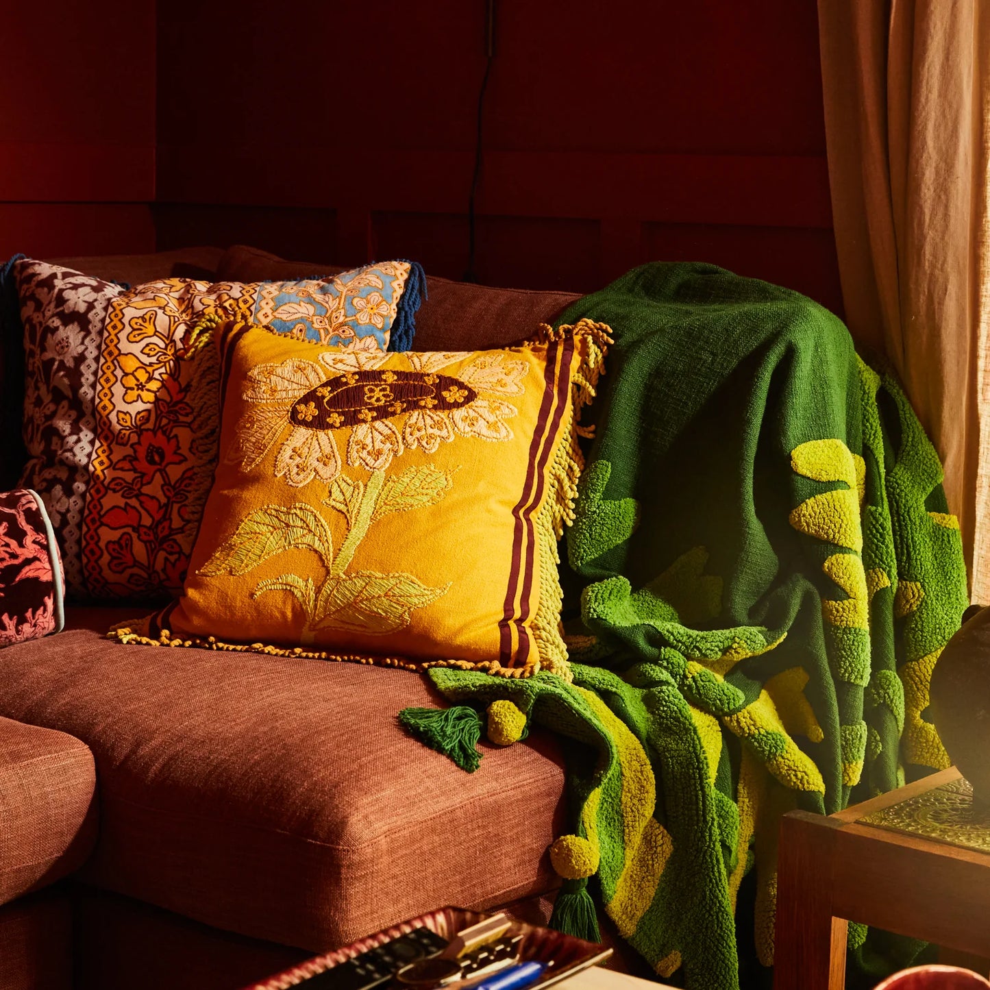Embroidered Cushion // Azzura