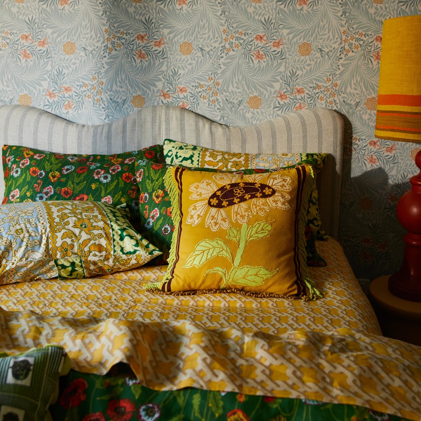 Embroidered Cushion // Azzura