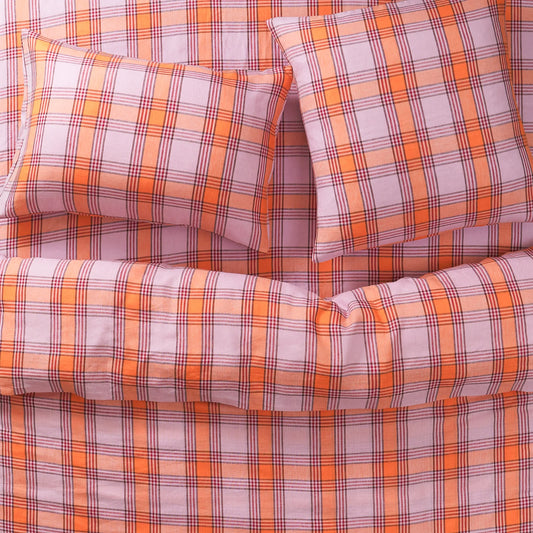 Isla Linen Sheets // Vivid Coral