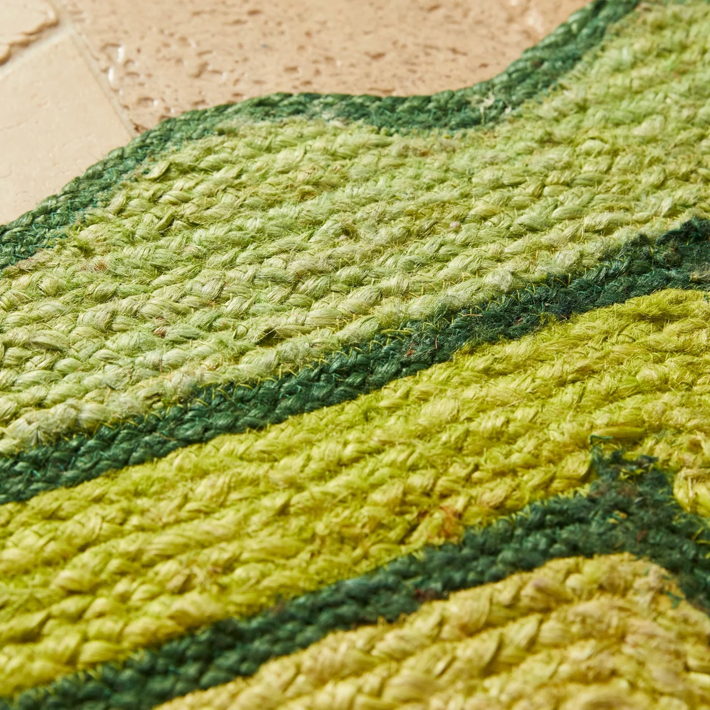 Melvie Jute Mat // Key Lime