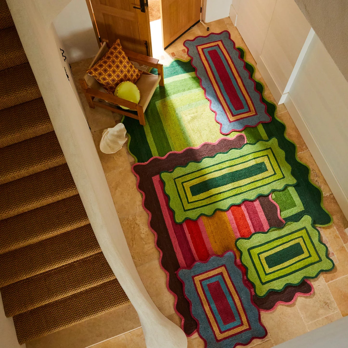 Melvie Jute Mat // Key Lime