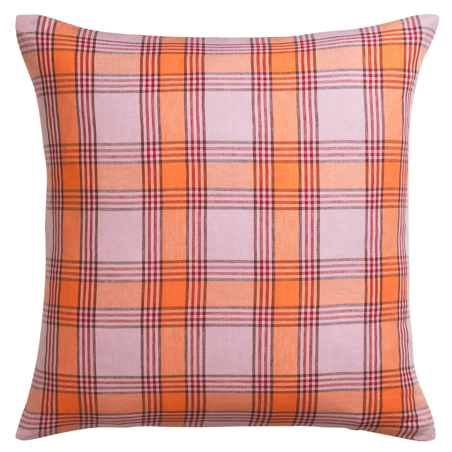 Isla Linen Euro Pillowcase Set // Vivid Coral