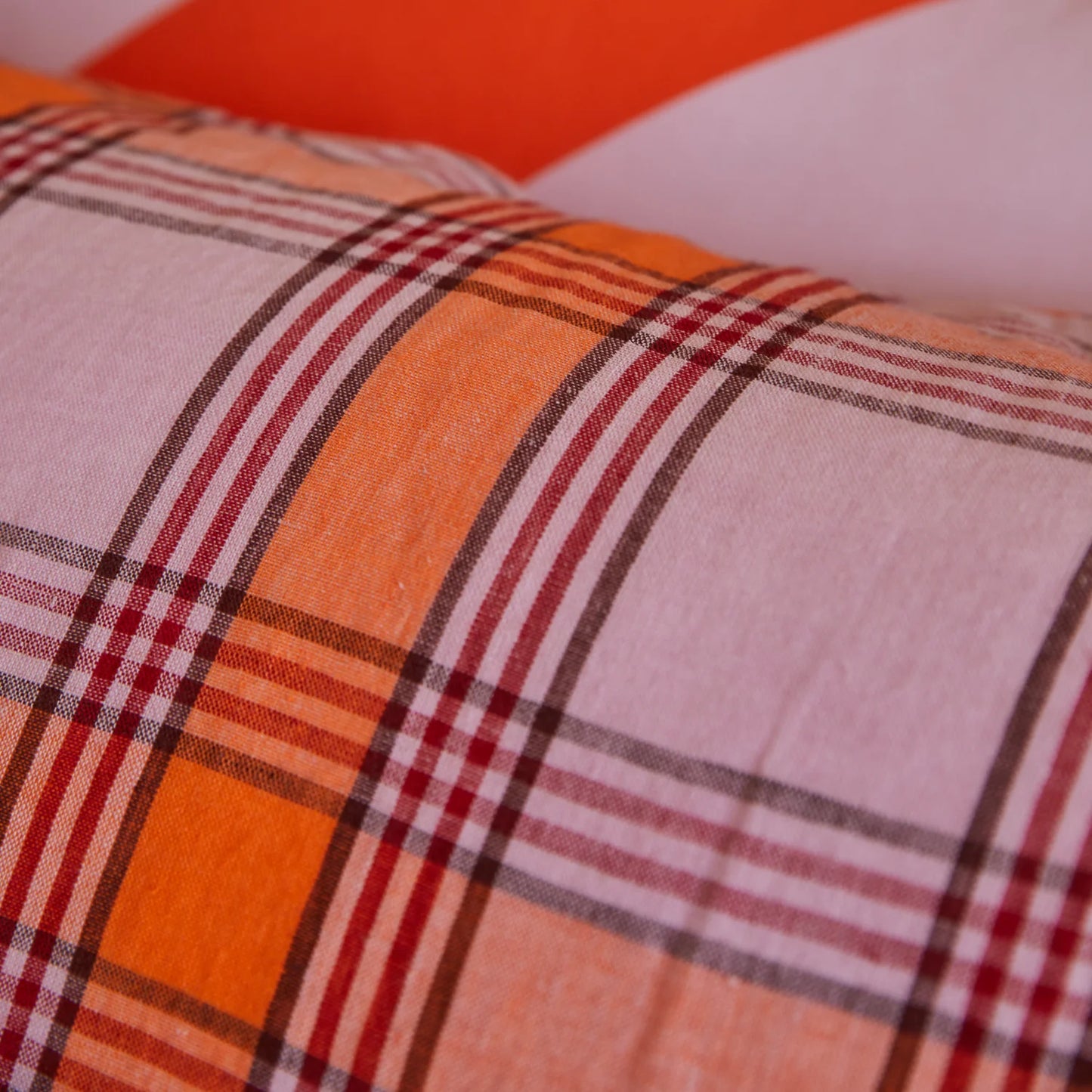 Isla Linen Euro Pillowcase Set // Vivid Coral