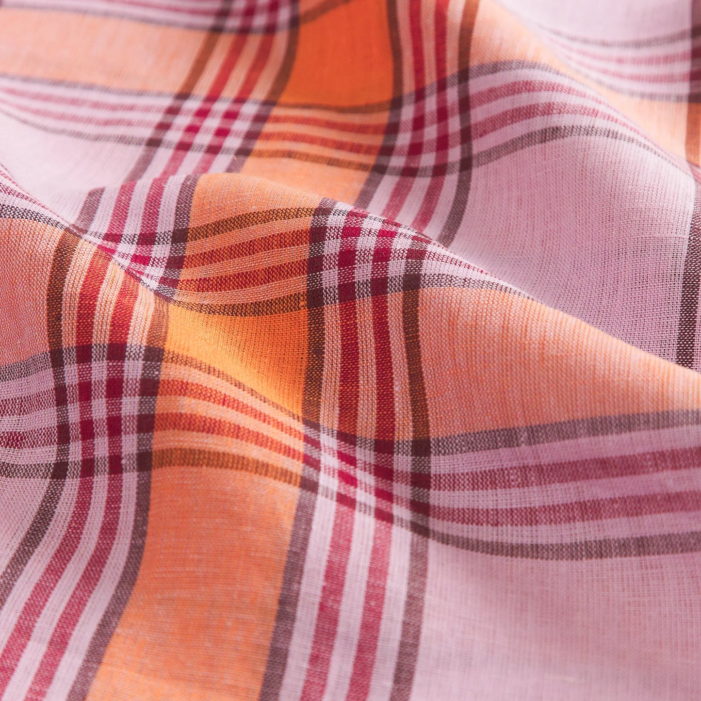 Isla Linen Quilt Cover // Vivid Coral
